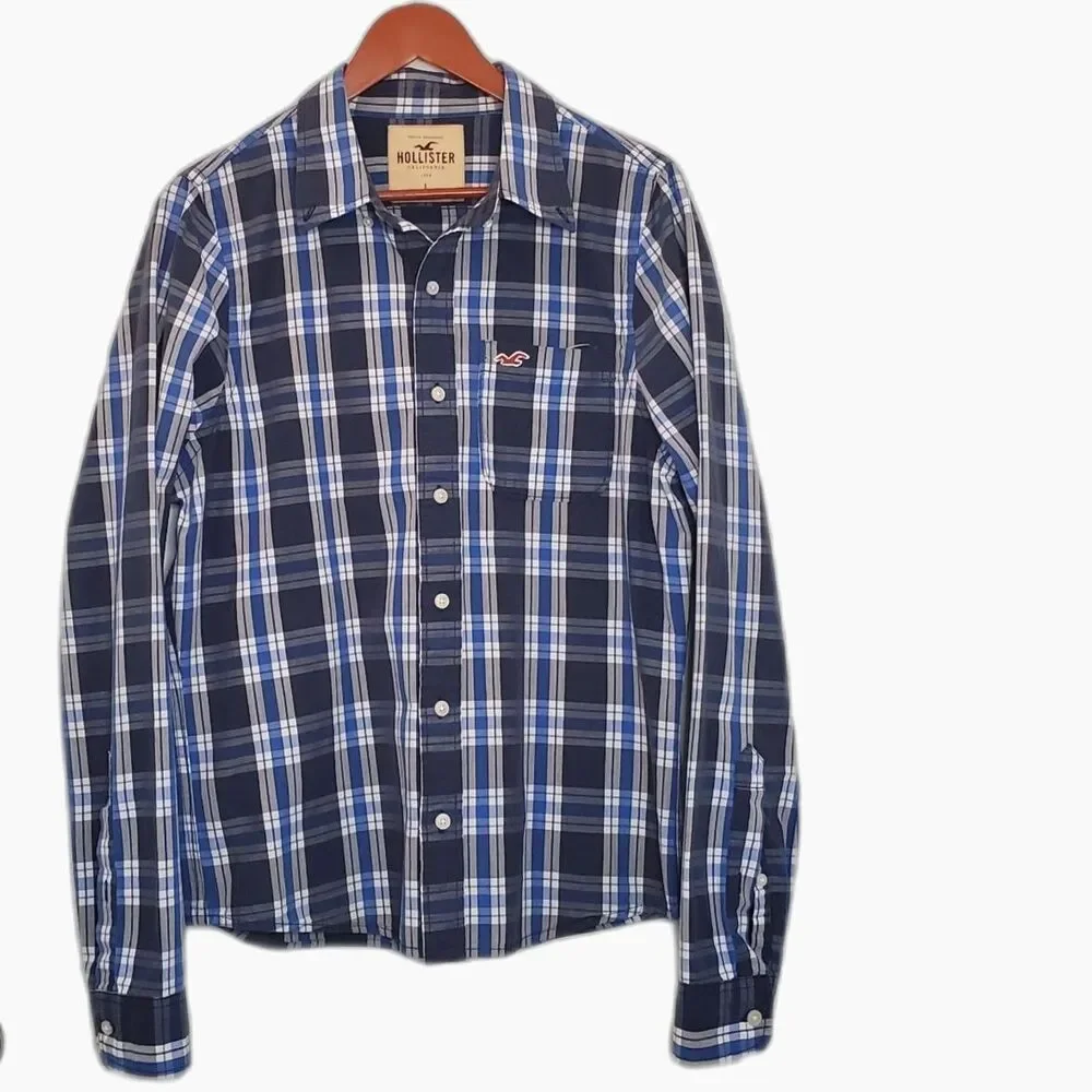 Lot of 3 Men’s Shirts Hollister & Calvin Klein Size Large Long Sleeve GUC - Picture 7 of 14